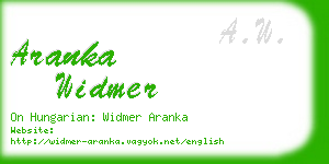 aranka widmer business card